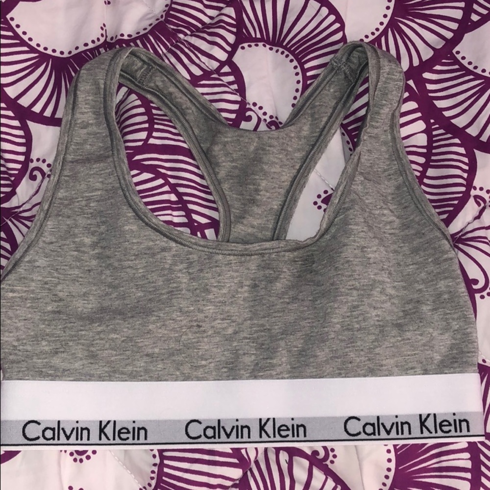 Gray Calvin Klein Sports Bra